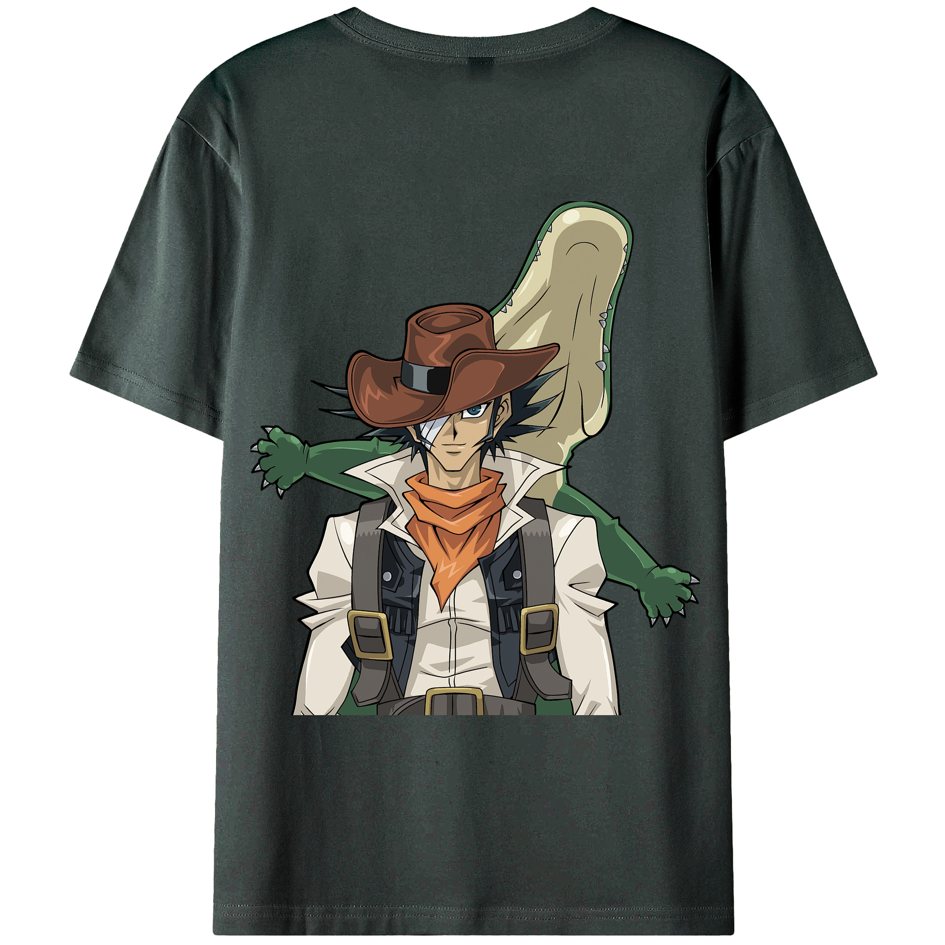 （画像用） 遊☆戯☆王 Yu-Gi-Oh! 綿100％ メンズ半袖Tシャツ（バックプリント） 通気性